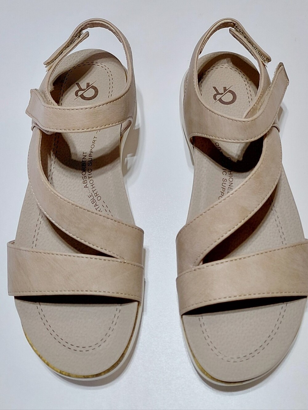 ORTOREX Women's Beige Arch Support Orthotic Walking Sandals Size 7